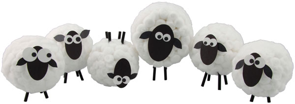 cotton ball sheep