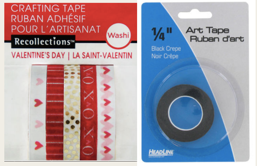 Image of washi tape and black crepe art tape