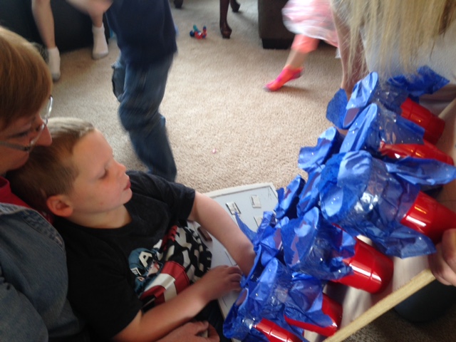 Playing cup game Playing cup game