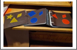 Book with colored shapes Book with colored shapes