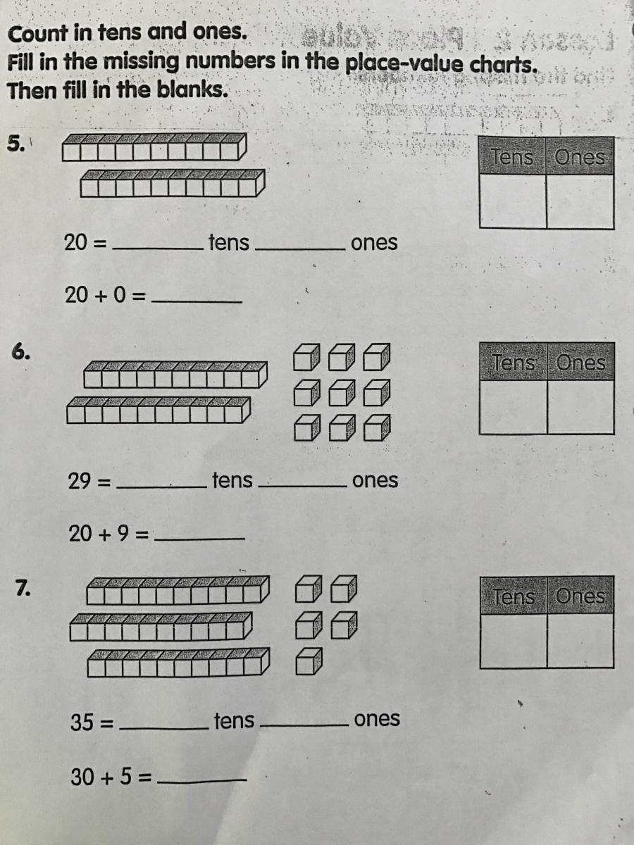 Original black and white math worksheet