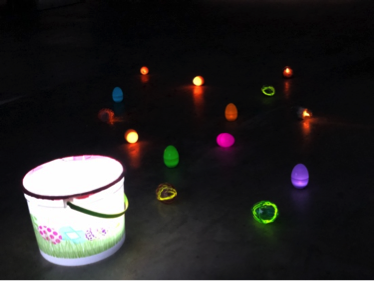 Glow in the dark egg hunt