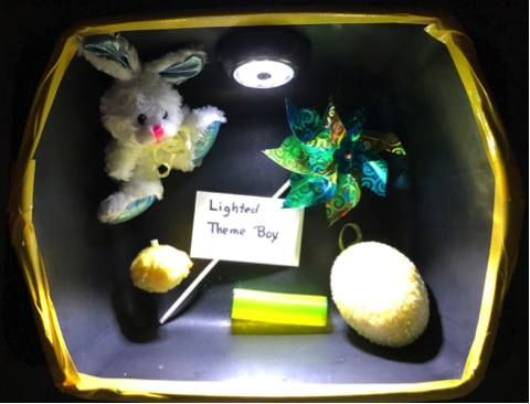 Easter-themed lighted box