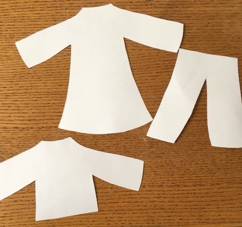 Template for doll outfits