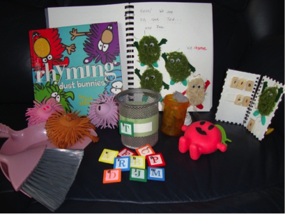 dust bunny circle time activity materials