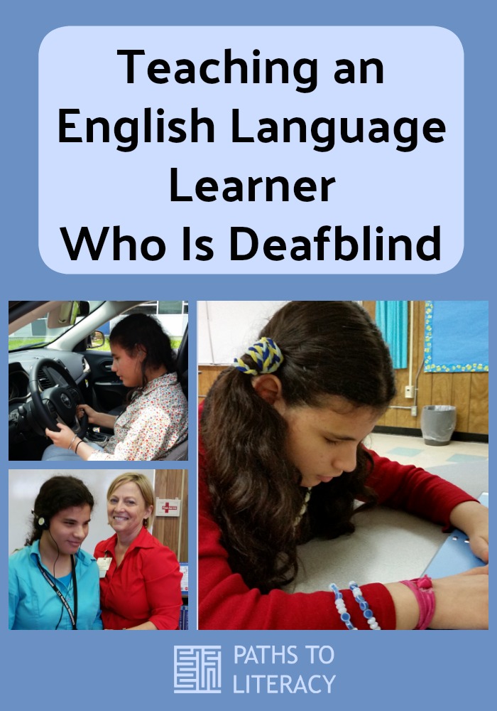 Collage of teaching an ELL who is deafblind