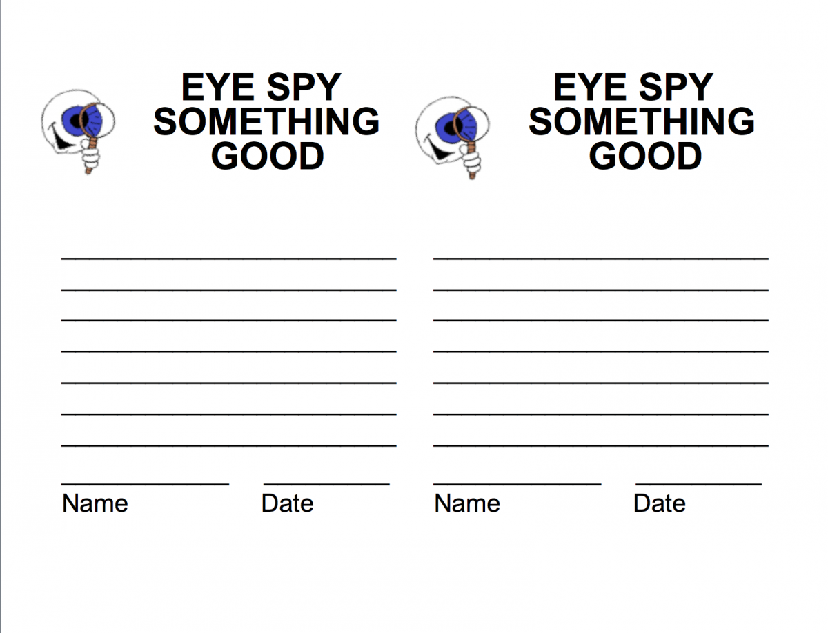 Blank Eye Spy card