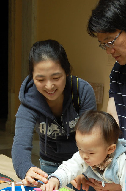 A couple with a young baby