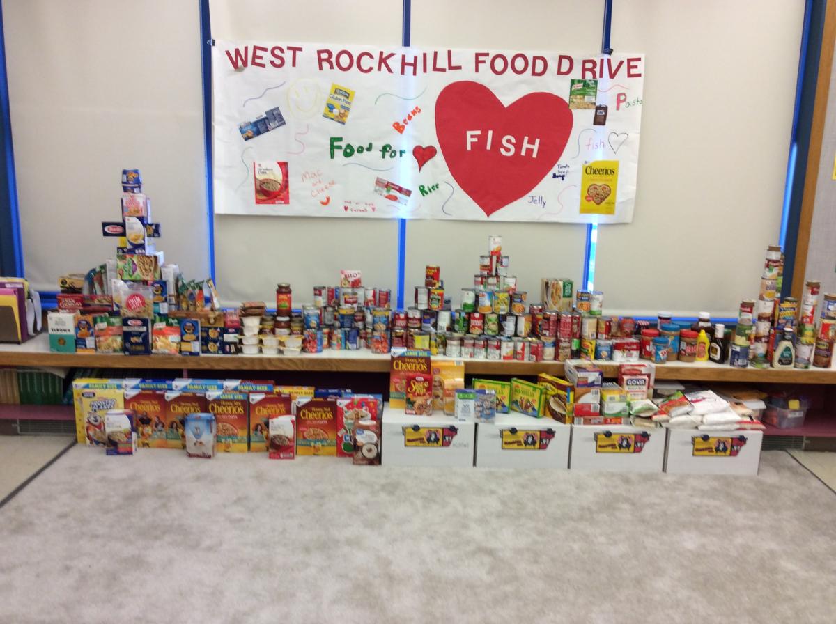 West Rockhill Elementary collected food for the hungry. #WestRockhillMovesMountains #MoveYourOwnMountain West Rockhill Elementary collected food for the hungry.