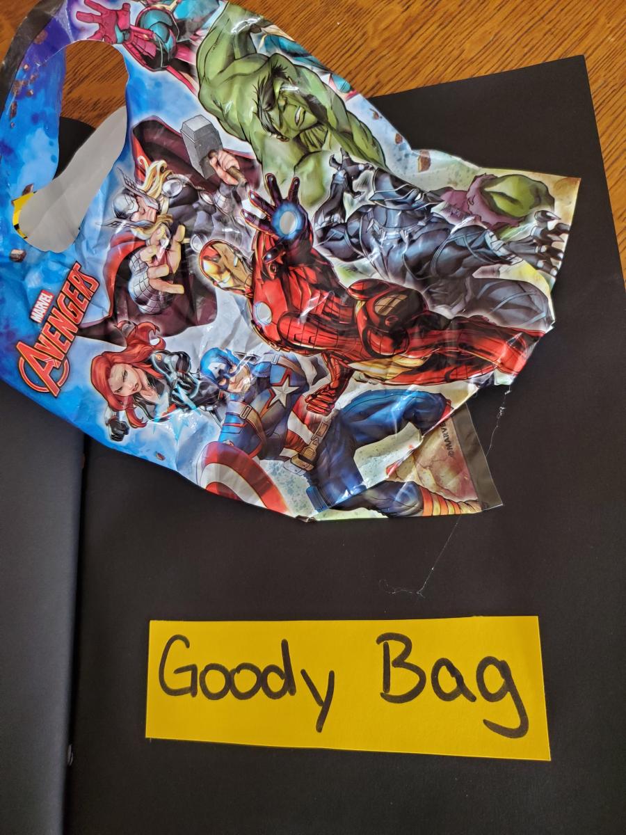 Avengers Goody Bag with text 