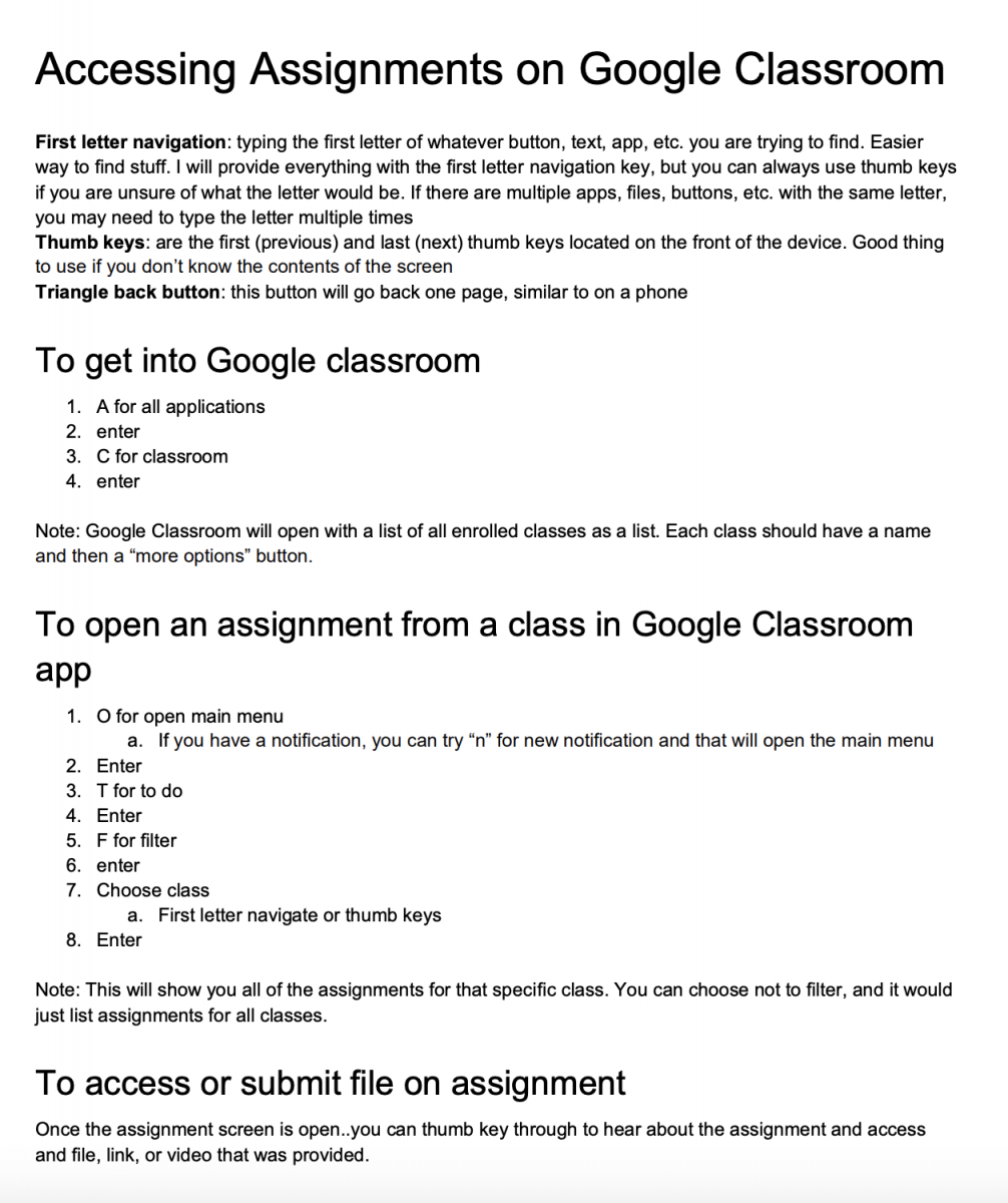 Accessing assignments on Google Classroom