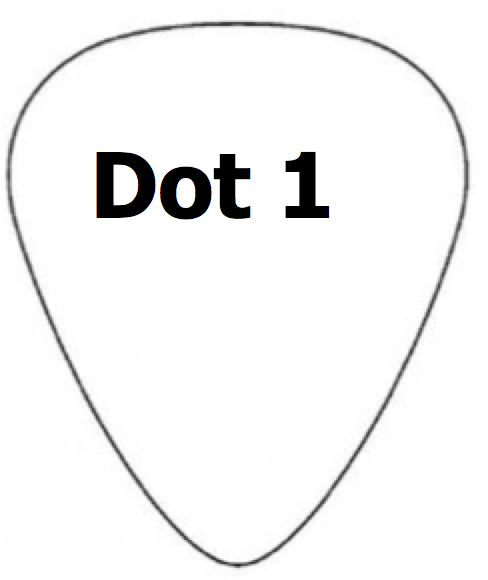 Guitar pick with words 