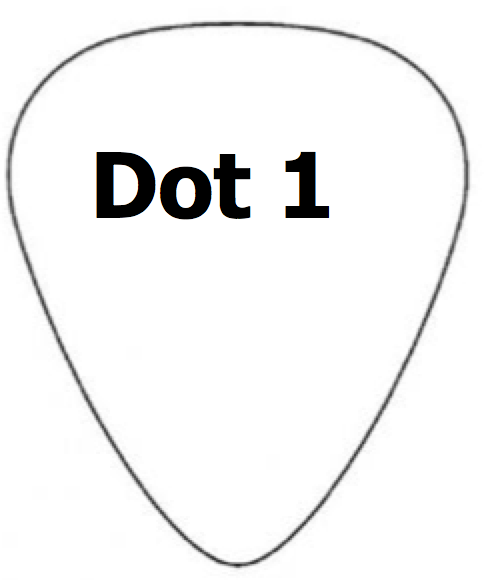 Guitar pick with words