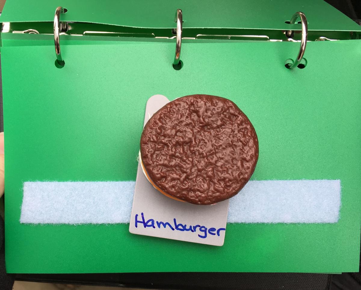 Tactile Symbol of a hamburger