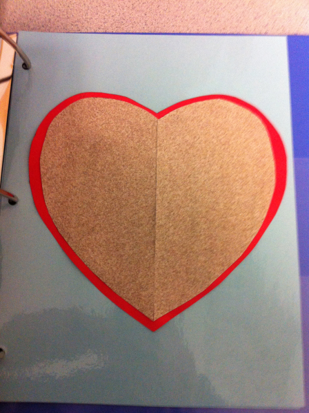 A rough heart using sandpaper