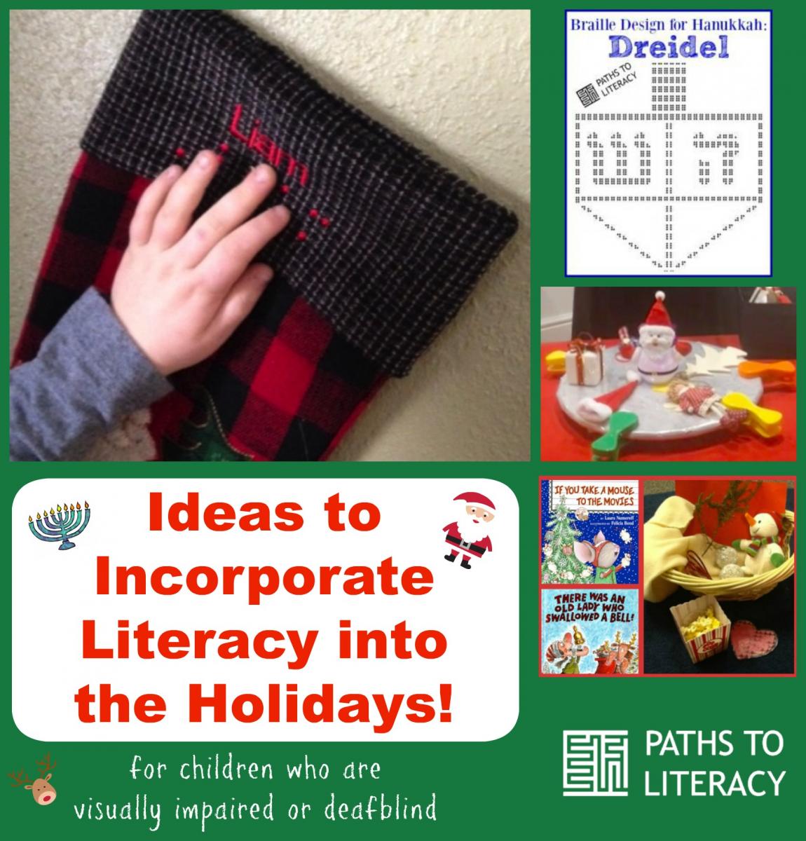 Collage for incorporating literacy into the holidays