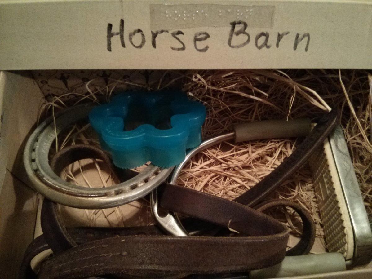 Experience book about visiting the horse barn