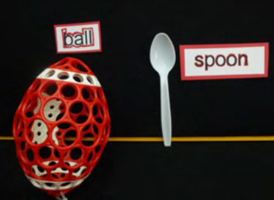 ball and spoon with text labels