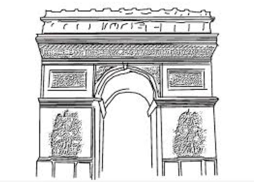 an adapted image of the Arc de Triomphe