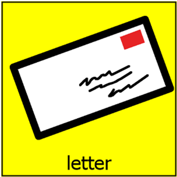 Picture symbol of letter