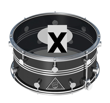 the letter x on a drum