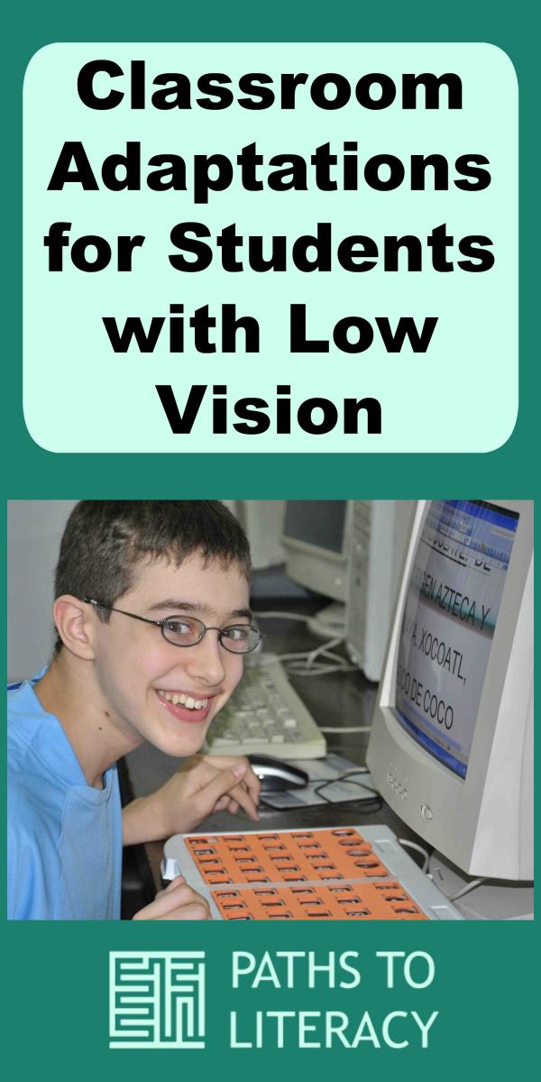 Collage of low vision adaptations