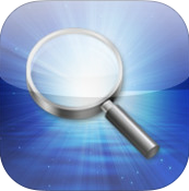 magnifying glass with light logo
