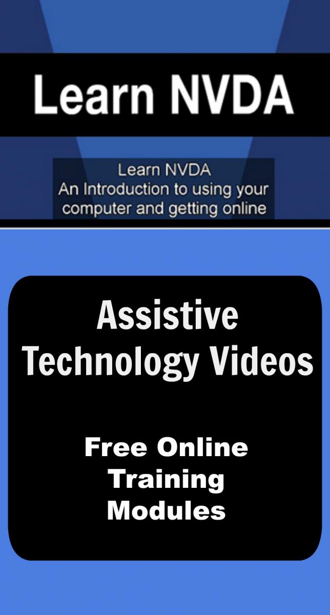 Pinterest collage for assistive tech training videos
