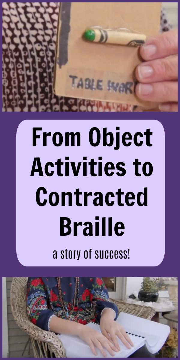 Collage of object to braille contractions