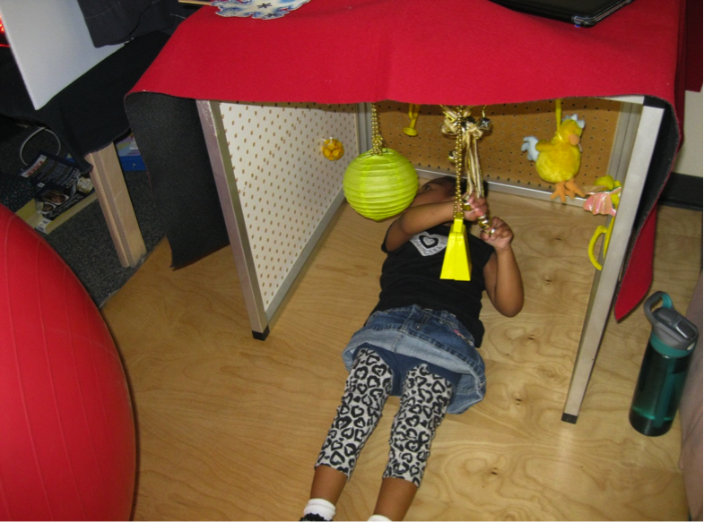 Playing in Little Room child playing in little room