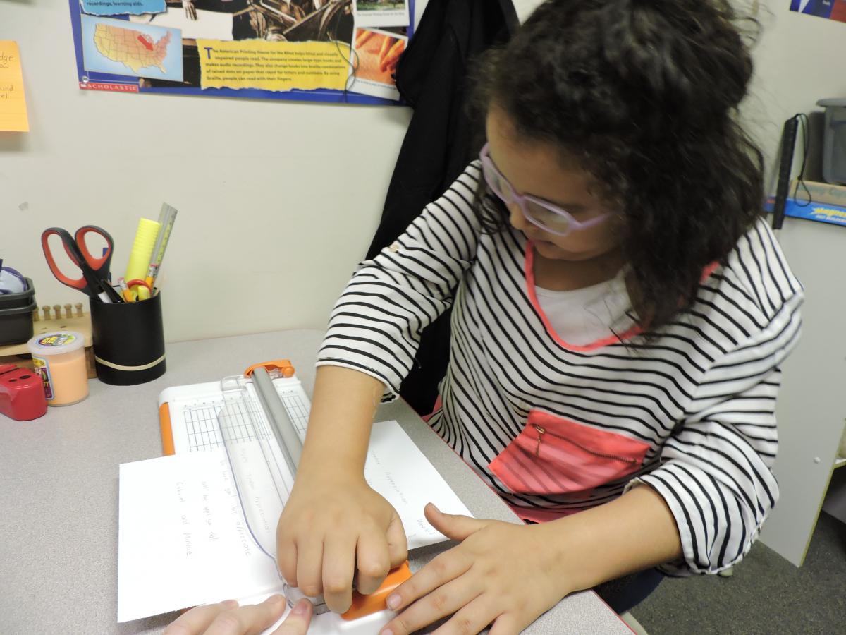 Using a paper cutter Using a paper cutter