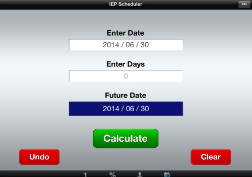 IEP scheduler screenshot