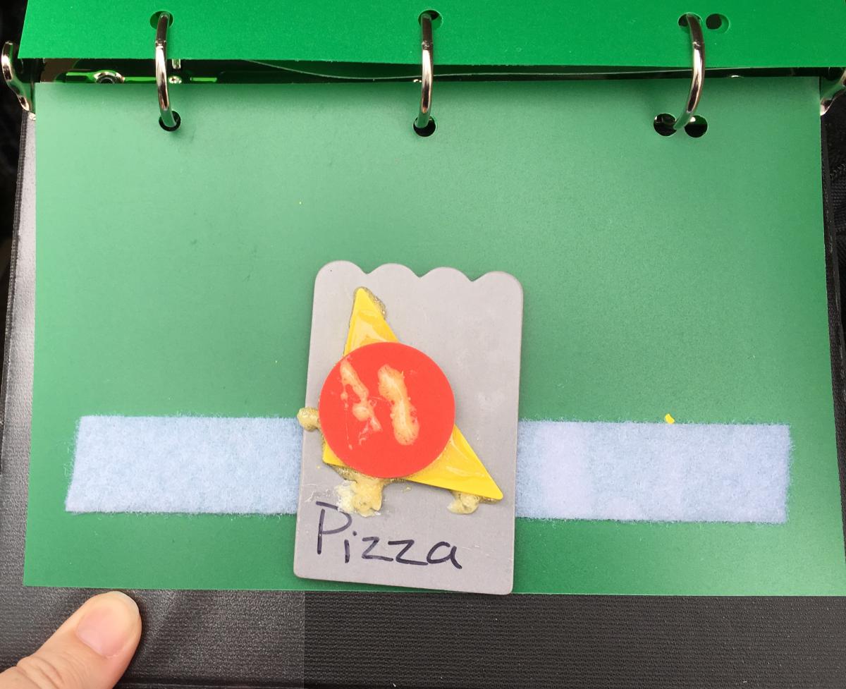 Tactile symbol of pizza