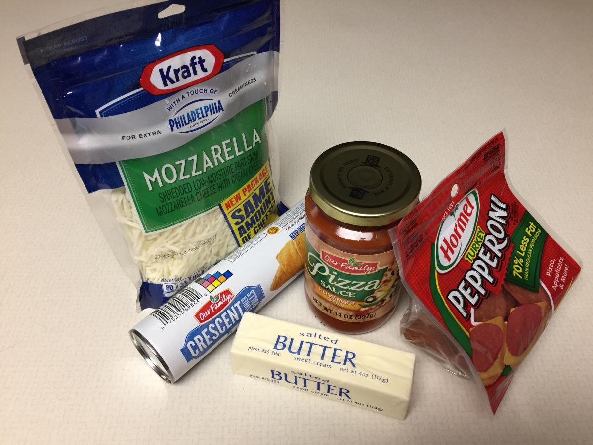 Ingredients for pizza twists