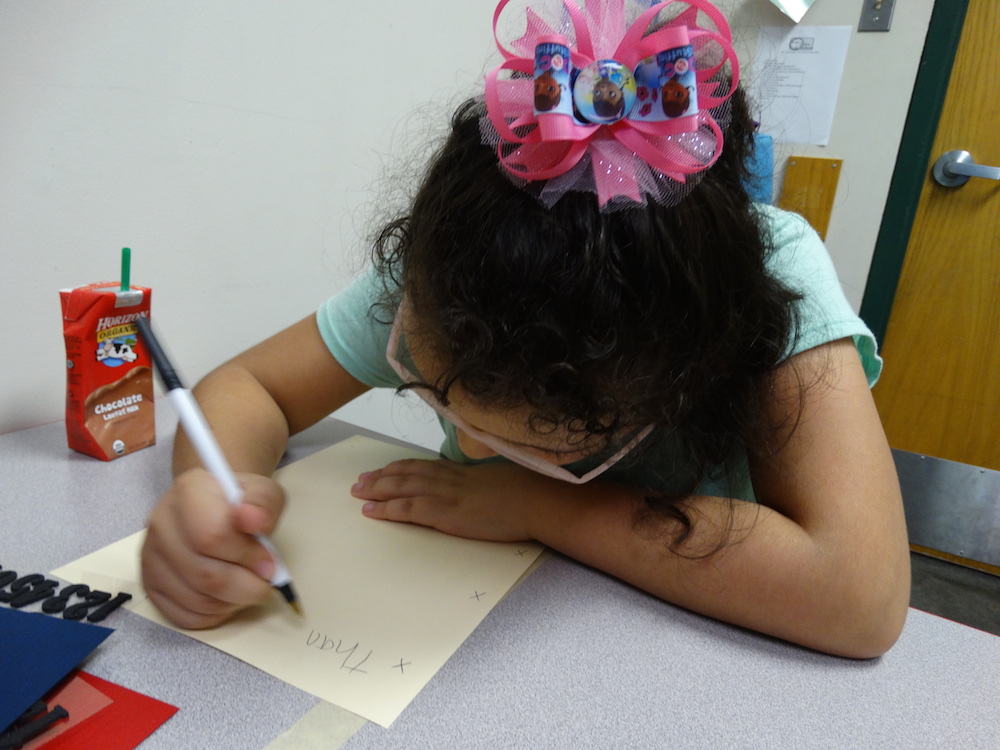 Click to view student writing letter