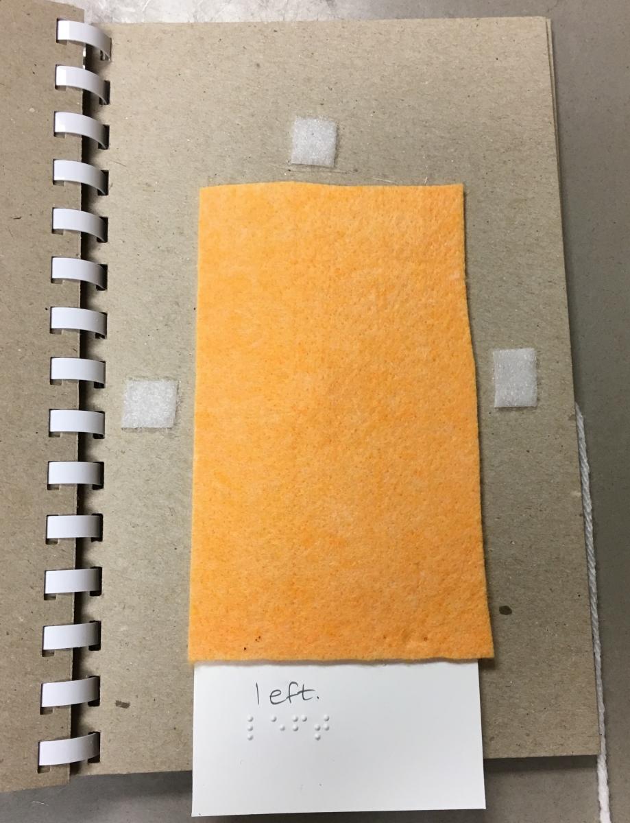Cloth flap covering page with Cloth flap covering page with