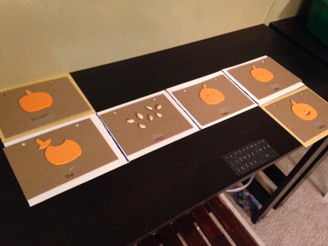 pumpkin story book laid out