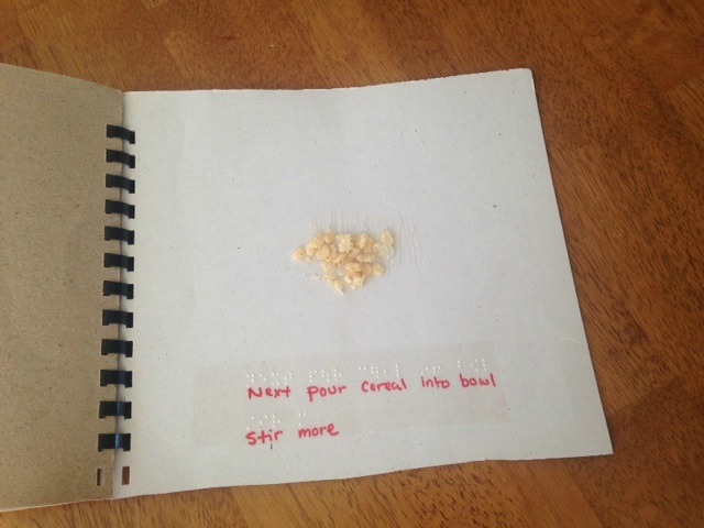 cereal page in recipe book