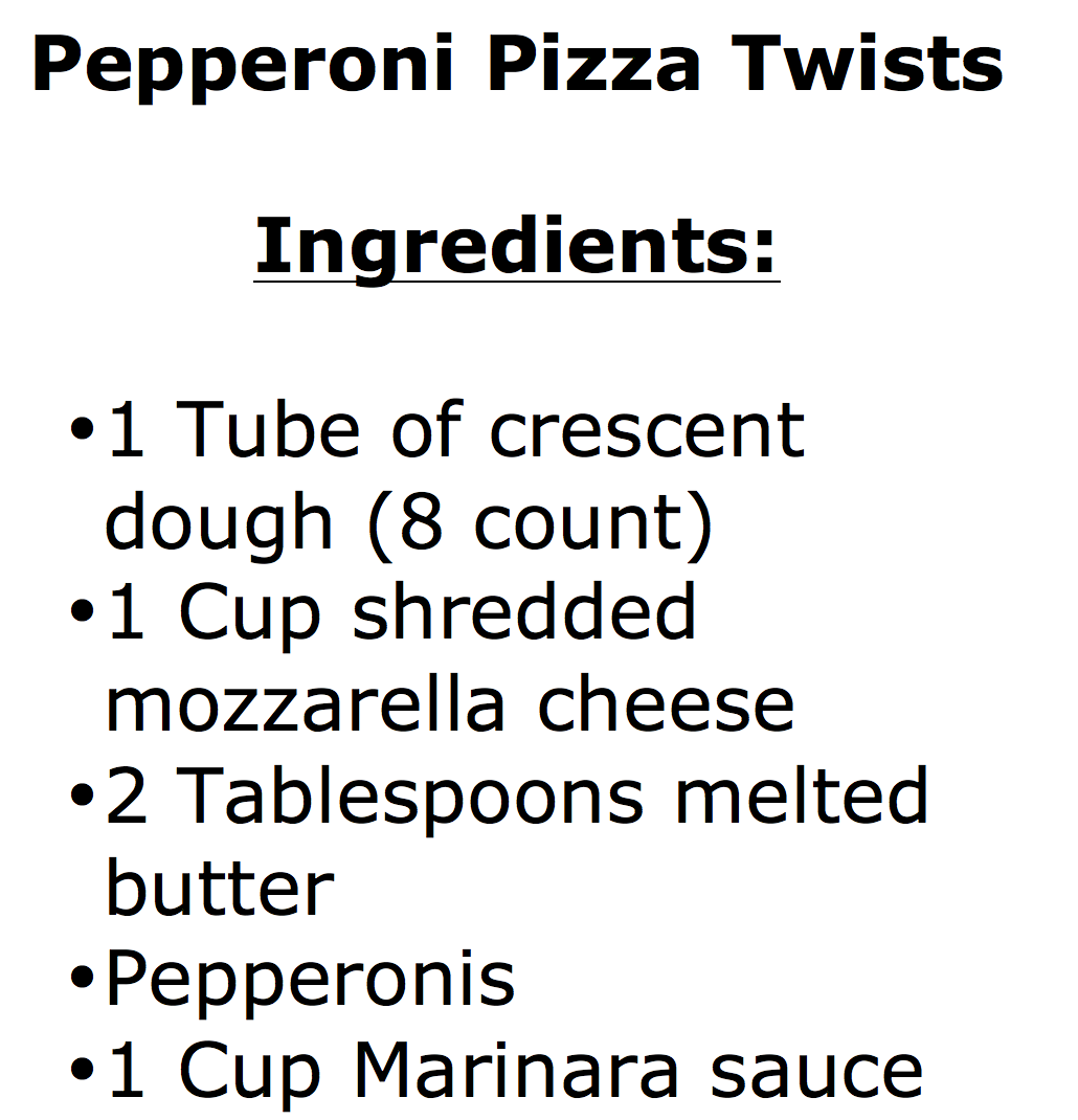 Pizza recipe