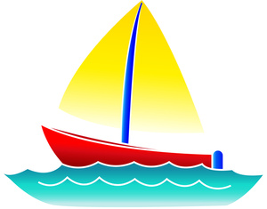 sail boat with yellow sails