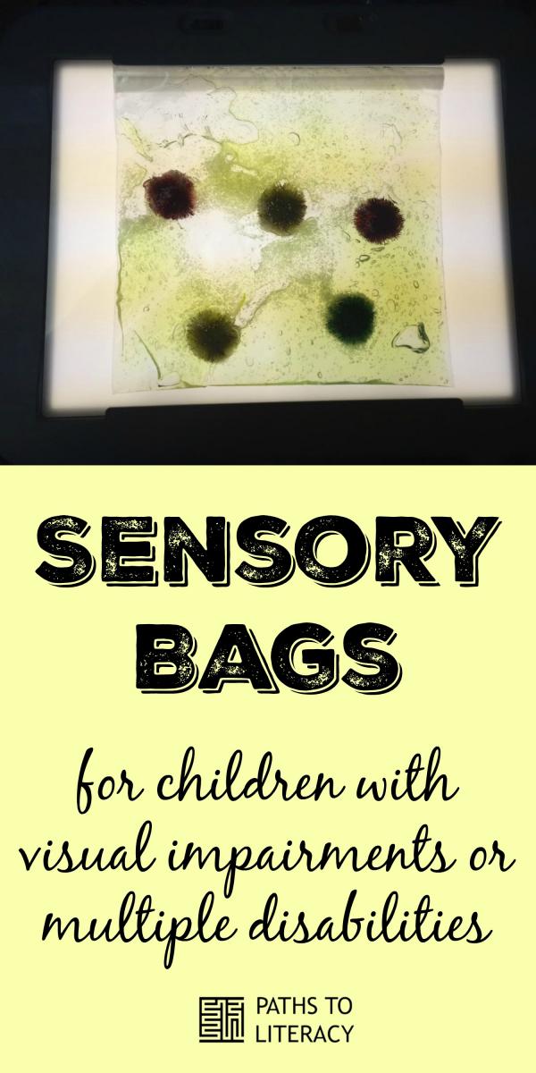Sensory bag on light box