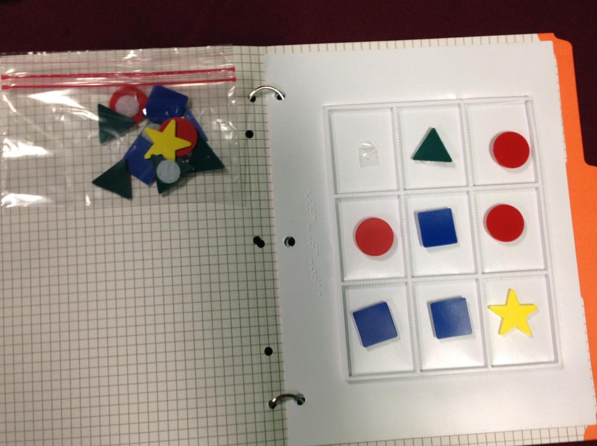 File folder game with shapes