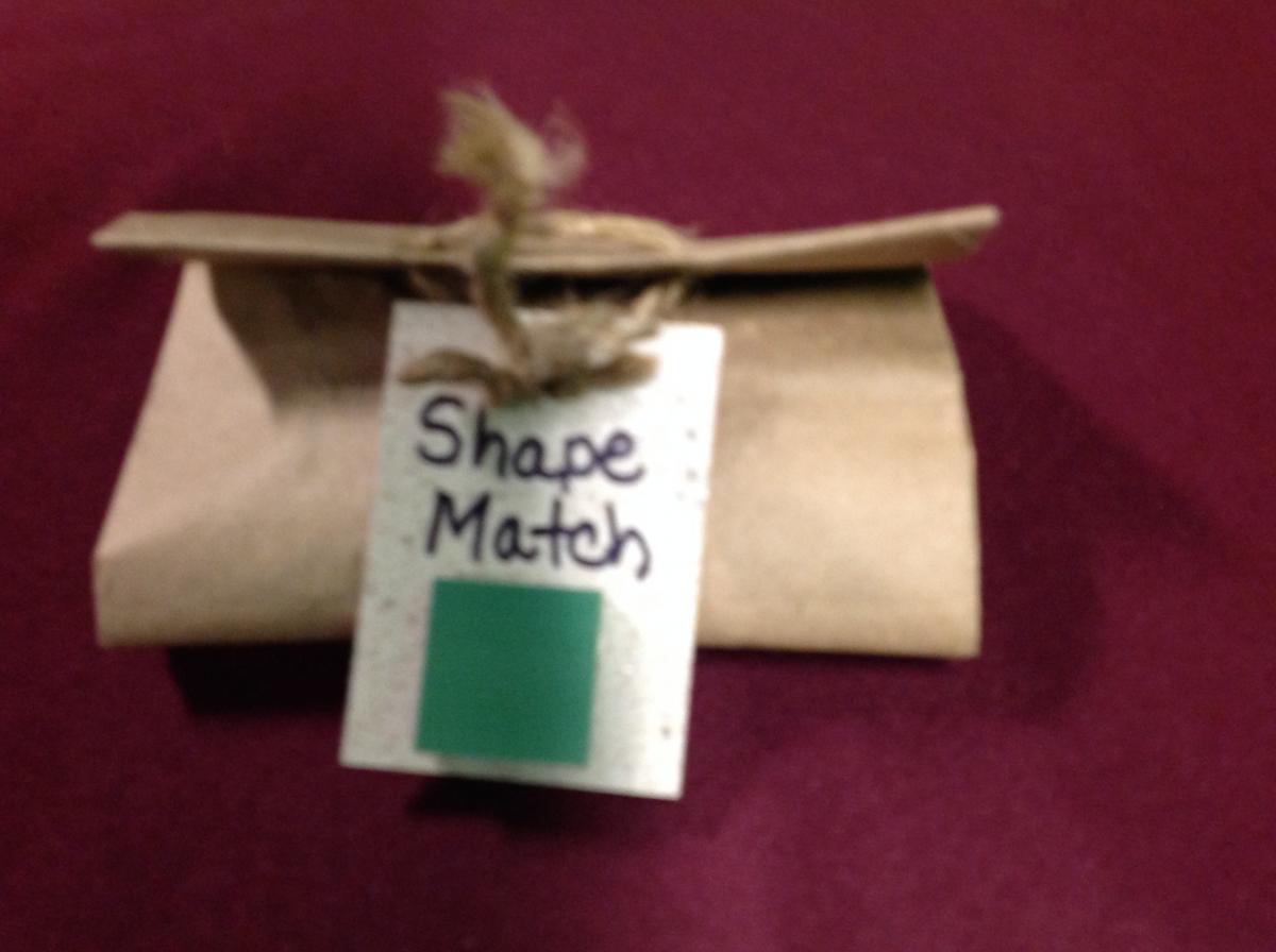 Shape Matching activity bag