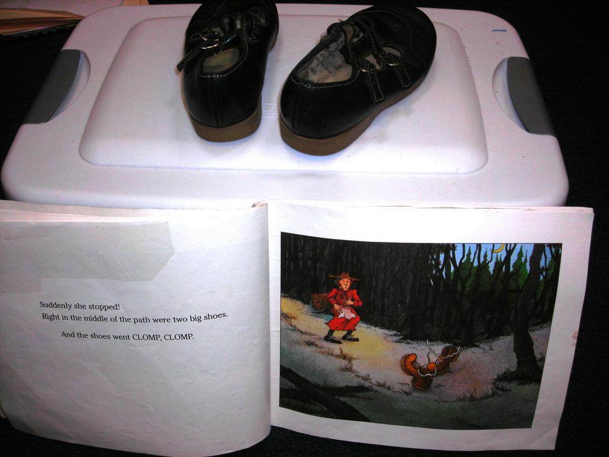 shoes and story box