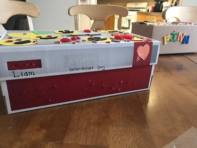 Sideview of Valentines box