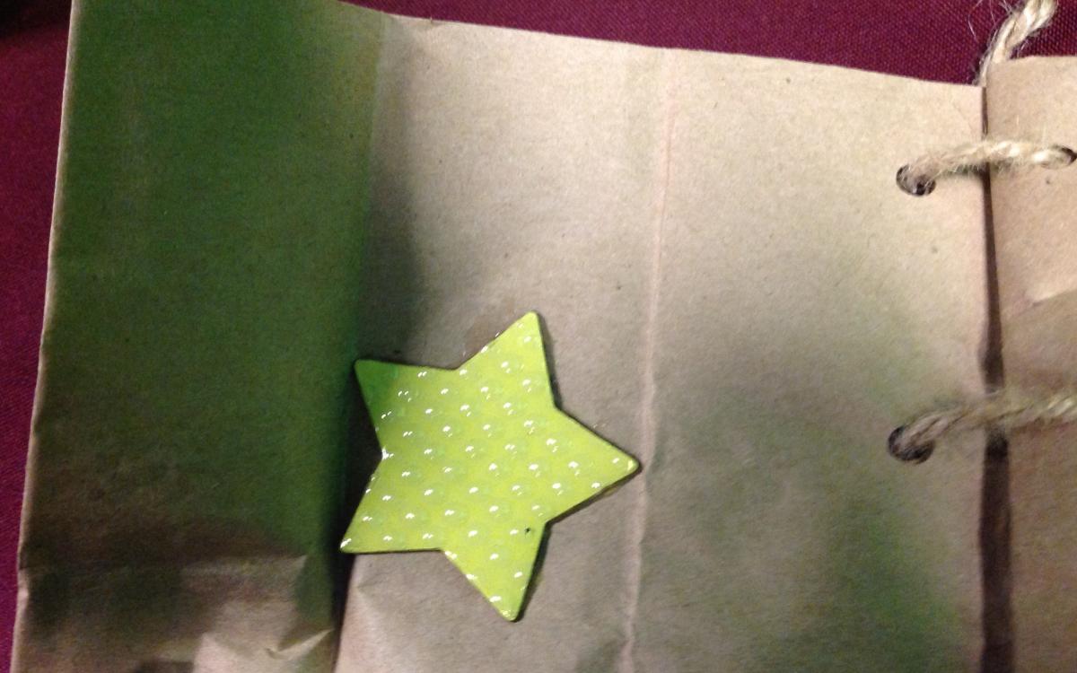 Under the flap is a star!