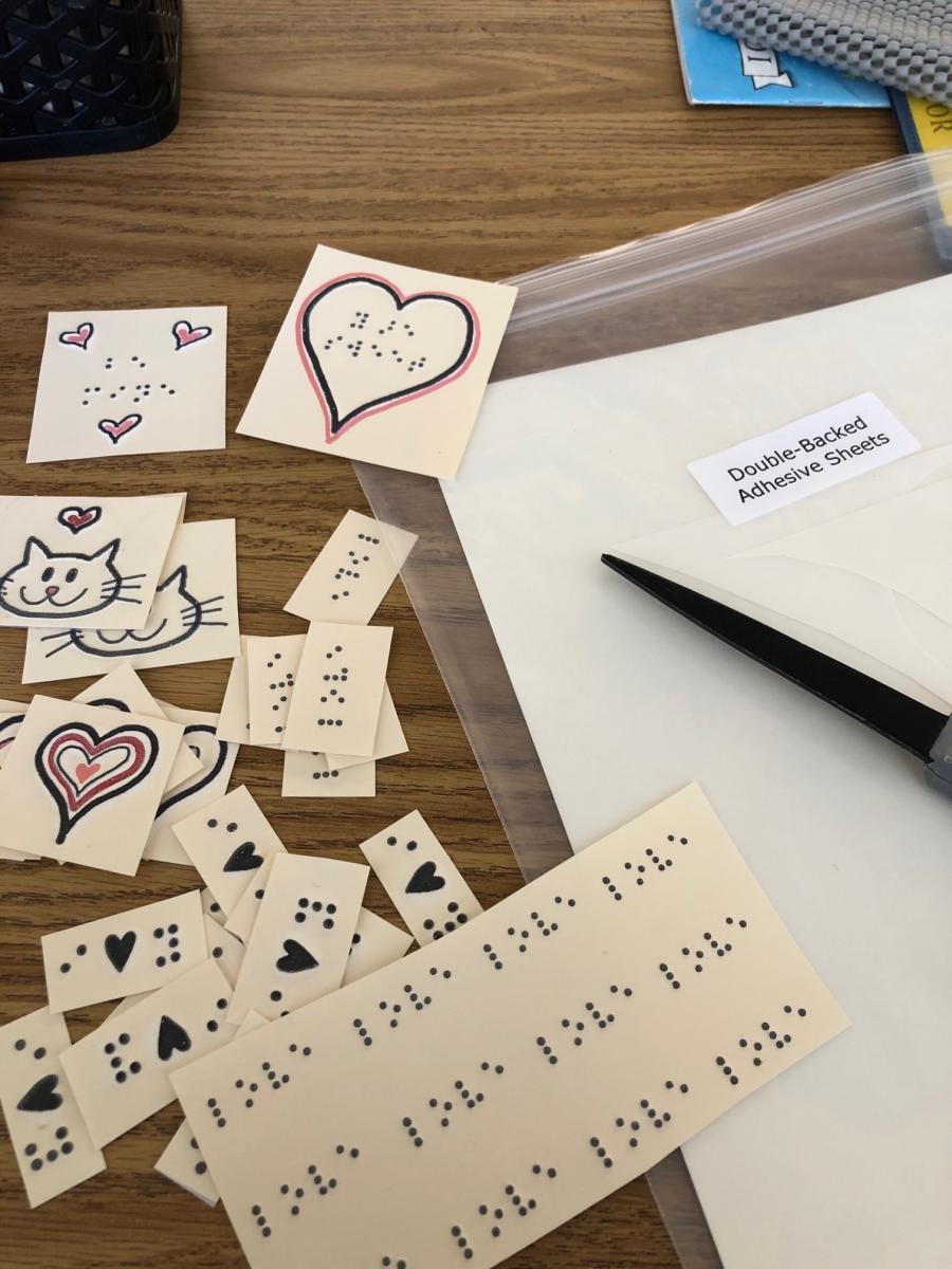 Using double backed adhesive sheets to create stickers Using double backed adhesive sheets to create stickers