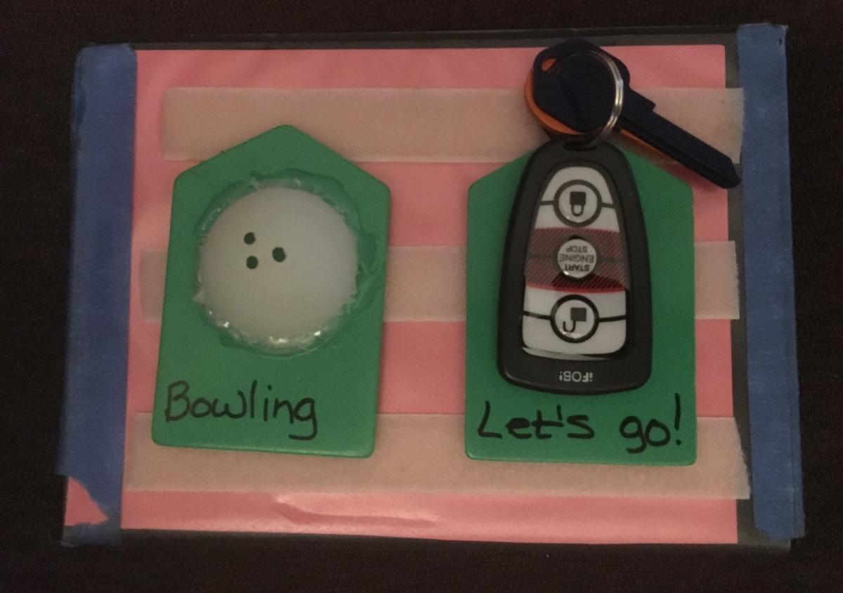 Tactile symbols for bowling and 