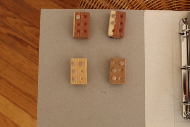 wooden braille blocks