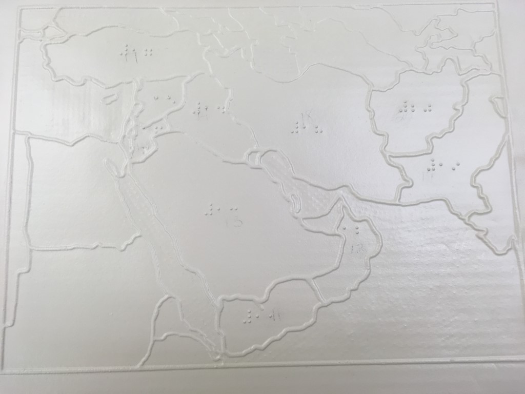 graphic made from a template or mold onto plastic paper